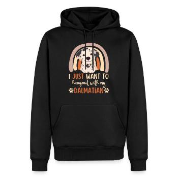 Süßer Dalmatiner Liebhaber Kawaii - Männer Premium Bio Hoodie - Schwarz - Vorne - Nico (187cm)