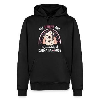 Süßer Dalmatiner Liebhaber Kawaii - Männer Premium Bio Hoodie - Schwarz - Vorne - Nico (187cm)