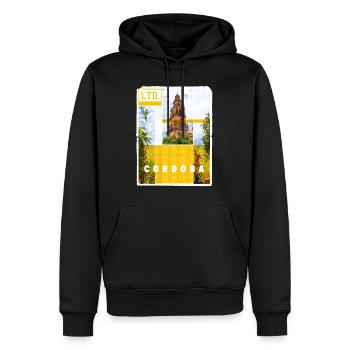 Cordoue Espagne Ville Skyline Vacances Amour - Sweat à capuche Premium bio Homme - noir - Devant - Nico (187cm)