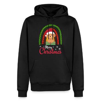 Frohe Weihnachten Süßer Pudel Kawaii - Männer Premium Bio Hoodie - Schwarz - Vorne - Nico (187cm)