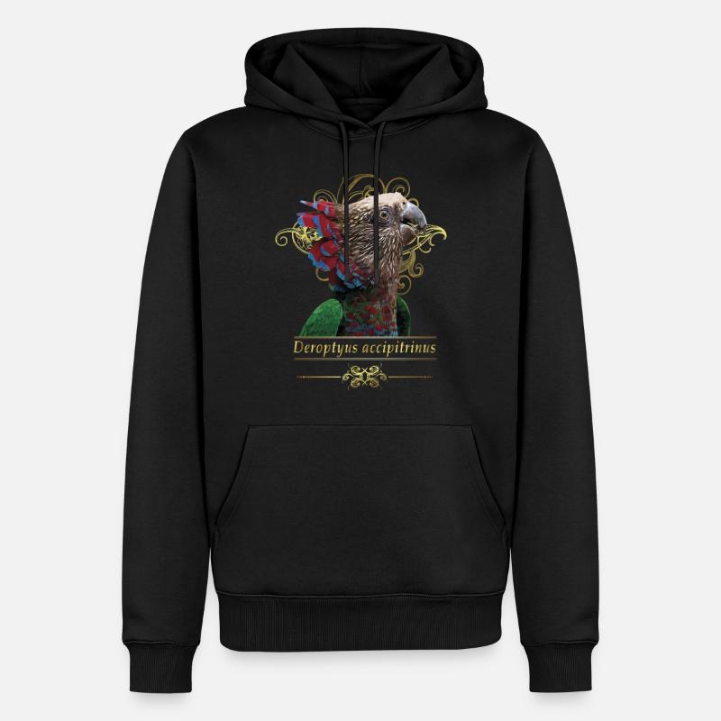 Le perroquet cacique - Sweat à capuche Premium bio Homme - noir