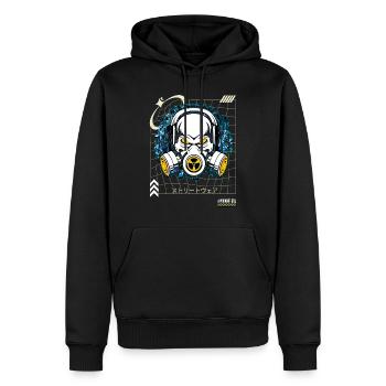 Avoid or Survive Japanese Streetwear symbols - Men’s Premium Organic Hoodie - black - Front - Nico (187cm)