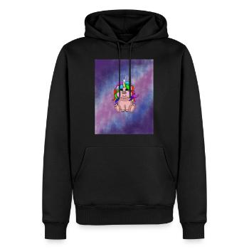 Galaxy Pork Horn - Men’s Premium Organic Hoodie - black - Front - Nico (187cm)