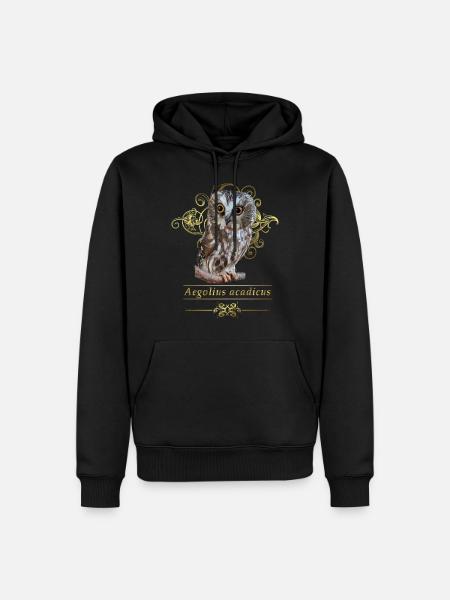 Nördliche Eule - Männer Premium Bio Hoodie - Schwarz