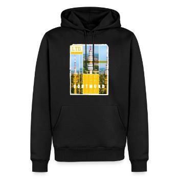 Dortmund Deutschland Stadt Skyline Heimat Liebe - Männer Premium Bio Hoodie - Schwarz - Vorne - Nico (187cm)