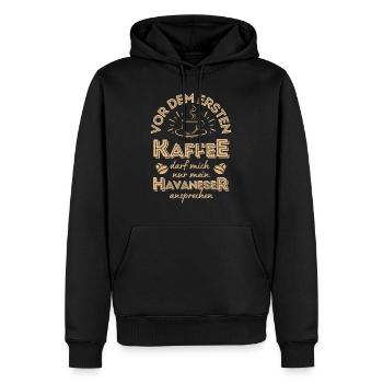 Havaneser Kaffee Hund Cafe - Männer Premium Bio Hoodie - Schwarz - Vorne - Nico (187cm)