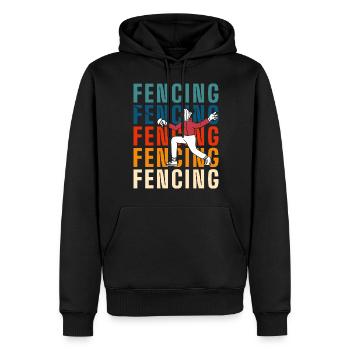 Fechtsport Degenkampf Kämpfer Maske - Männer Premium Bio Hoodie - Schwarz - Vorne - Nico (187cm)