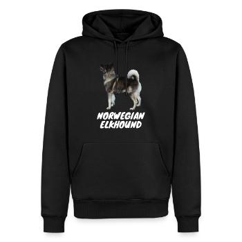 Cerf norvégien grisHound - Sweat à capuche Premium bio Homme - noir - Devant - Nico (187cm)