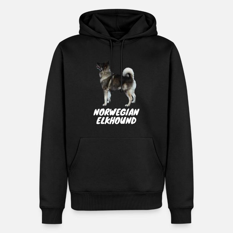 Cerf norvégien grisHound - Sweat à capuche Premium bio Homme - noir
