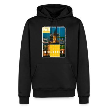 Bielefeld Deutschland Stadt Skyline Heimat Liebe - Männer Premium Bio Hoodie - Schwarz - Vorne - Nico (187cm)