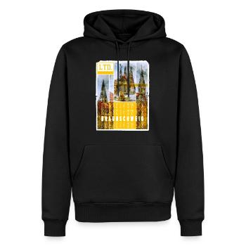 Braunschweig Deutschland Stadt Skyline Heimat - Männer Premium Bio Hoodie - Schwarz - Vorne - Nico (187cm)