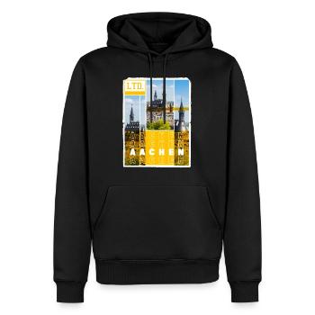Aachen Deutschland Stadt Skyline Heimat Liebe - Männer Premium Bio Hoodie - Schwarz - Vorne - Nico (187cm)