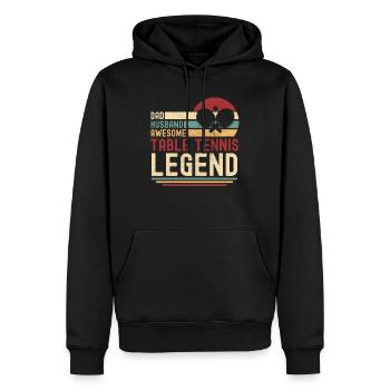 Ehemann Vater Tischtennis Legende Retro Vintage - Männer Premium Bio Hoodie - Schwarz - Vorne - Nico (187cm)
