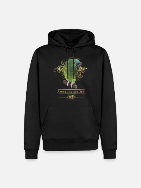 The blue-fronted amazon - Men’s Premium Organic Hoodie - black