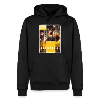 Basketball Basketballer Dunking Sport Vintage - Männer Premium Bio Hoodie - Schwarz - Vorne - Nico (187cm)