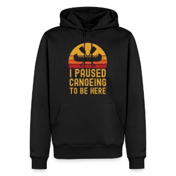 Canoe retro vintage - Men’s Premium Organic Hoodie - black - Front - Nico (187cm)