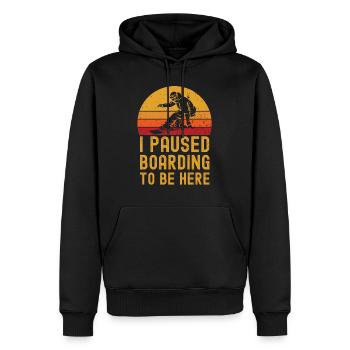 Snowboarden retro vintage - Männer Premium Bio Hoodie - Schwarz - Vorne - Nico (187cm)