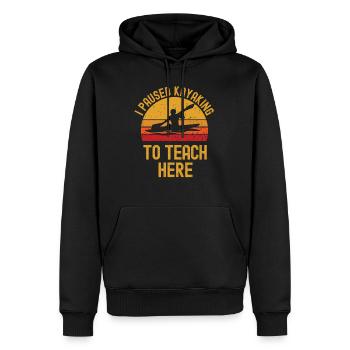 Kayak und Lehrer retro vintage - Männer Premium Bio Hoodie - Schwarz - Vorne - Nico (187cm)