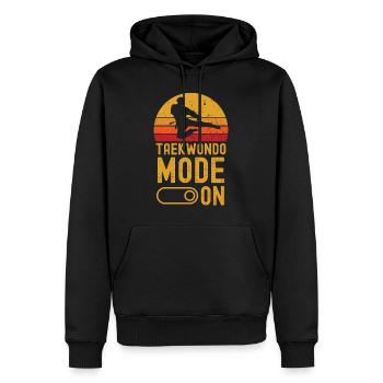 Taekwondo Mode on retro vintage - Männer Premium Bio Hoodie - Schwarz - Vorne - Nico (187cm)