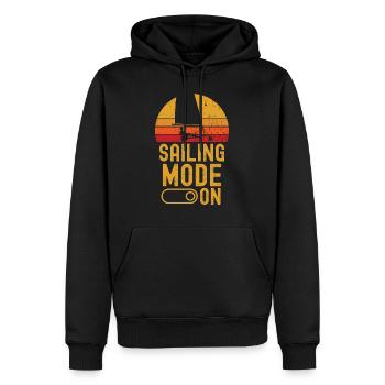 Strandsegeln Mode on retro vintage - Männer Premium Bio Hoodie - Schwarz - Vorne - Nico (187cm)