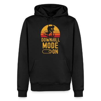 Mode descente sur rétro vintage - Sweat à capuche Premium bio Homme - noir - Devant - Nico (187cm)