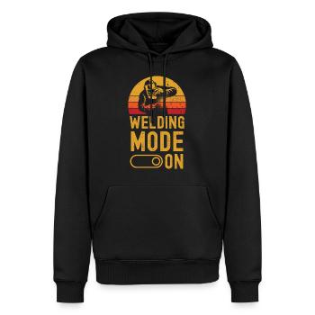 Schweißen Mode on retro vintage - Männer Premium Bio Hoodie - Schwarz - Vorne - Nico (187cm)