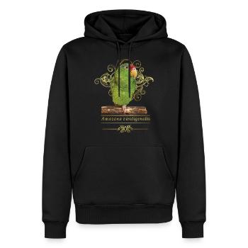 Le perroquet Tamaulipas - Sweat à capuche Premium bio Homme - noir - Devant - Nico (187cm)