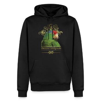 Le perroquet Tamaulipas - Sweat à capuche Premium bio Homme - noir - Devant - Nico (187cm)