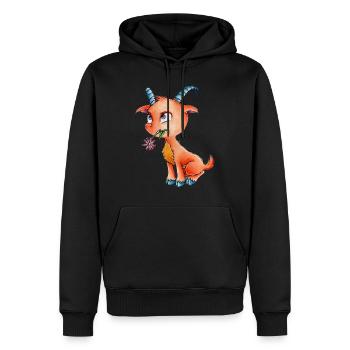 Signe du zodiaque: Capricorne - Sweat à capuche Premium bio Homme - noir - Devant - Nico (187cm)