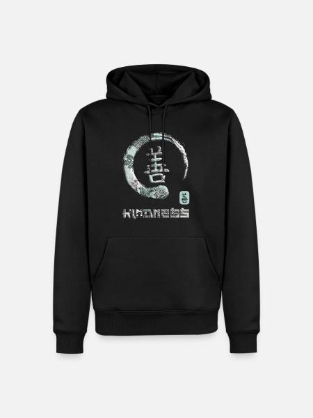 Freundlichkeit Japanisches Kanji Wortsymbol Enso Kreis 11 - Männer Premium Bio Hoodie - Schwarz