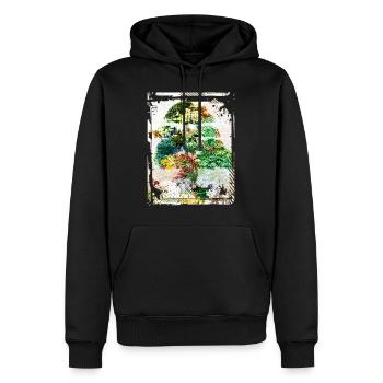 Bonsaï Japonais Jardin Art Collage Art 95 - Sweat à capuche Premium bio Homme - noir - Devant - Nico (187cm)
