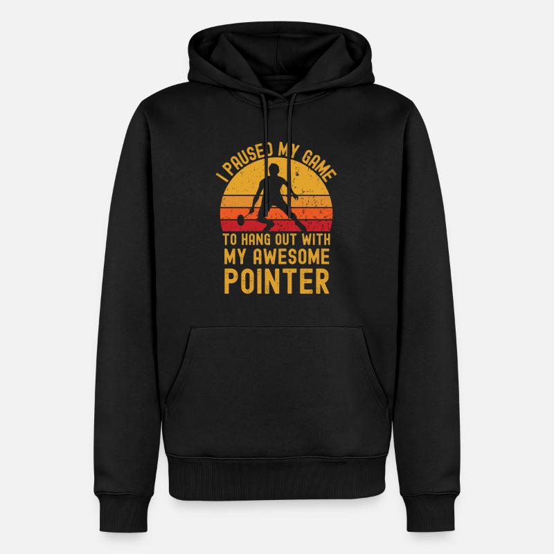 Badminton et Pointer - Sweat à capuche Premium bio Homme - noir