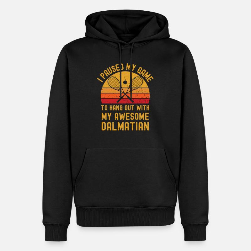 Squash und Dalmatiner - Männer Premium Bio Hoodie - Schwarz