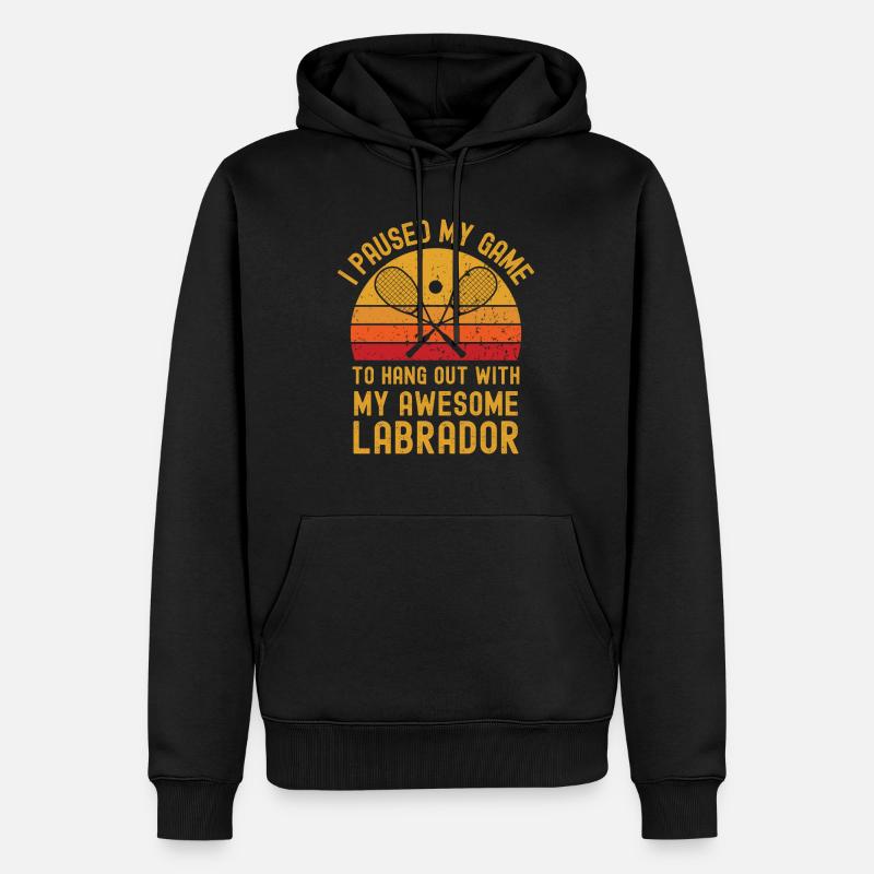 Courge et Labrador - Sweat à capuche Premium bio Homme - noir