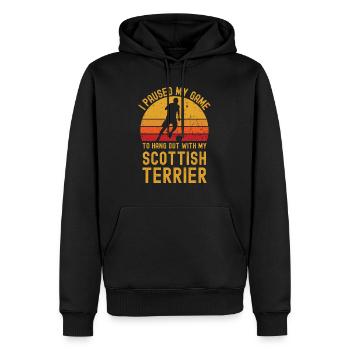 Fußball und Scottish-Terrier - Männer Premium Bio Hoodie - Schwarz - Vorne - Nico (187cm)