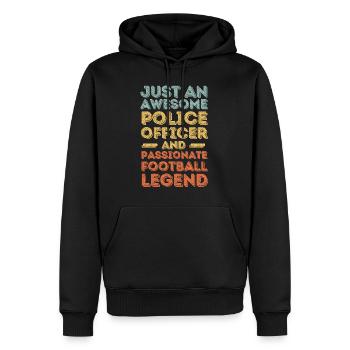 Policeman football retro - Men’s Premium Organic Hoodie - black - Front - Nico (187cm)