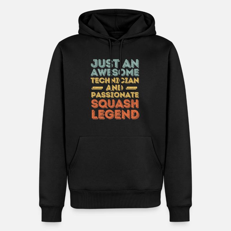 Techniker Squash retro - Männer Premium Bio Hoodie - Schwarz