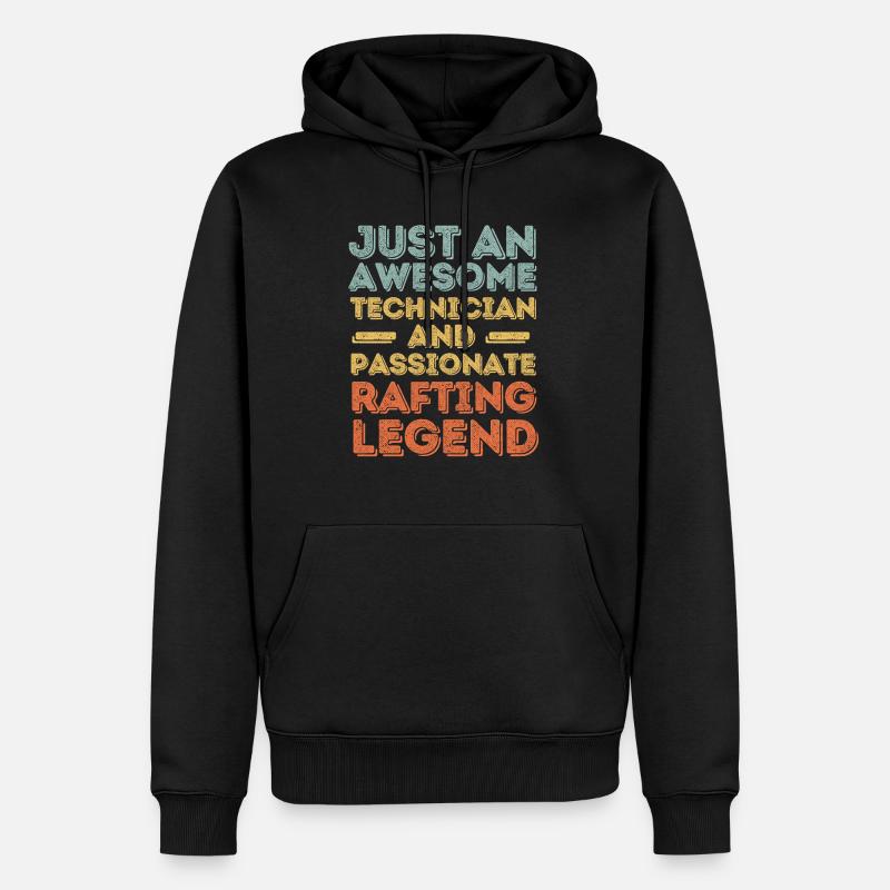 Techniker Rafting retro - Männer Premium Bio Hoodie - Schwarz
