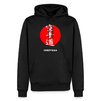 Karate martial art sport Japan Japanese kanji - Men’s Premium Organic Hoodie - black - Front - Nico (187cm)