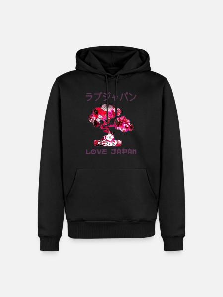 Árbol Bonsai Jardín Zen Japonés Símbolo Kanji Amor - Herre Premium økologisk hoodie - sort