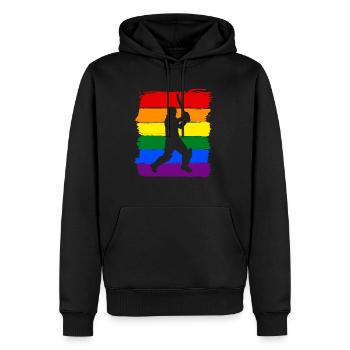 Cricket LGBT Pride - Männer Premium Bio Hoodie - Schwarz - Vorne - Nico (187cm)