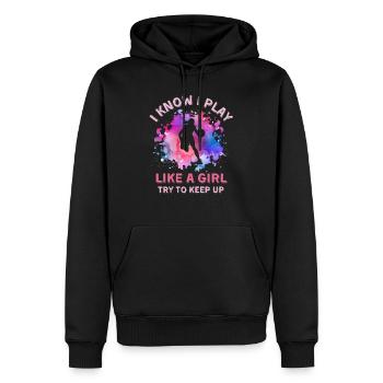 Basketball féminin - Sweat à capuche Premium bio Homme - noir - Devant - Nico (187cm)