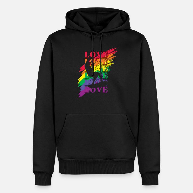 Kitesurf LGBT Pride - Sweat à capuche Premium bio Homme - noir