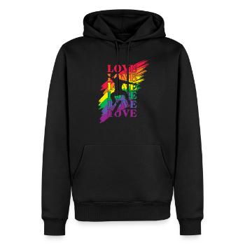 Skater LGBT Pride - Männer Premium Bio Hoodie - Schwarz - Vorne - Nico (187cm)