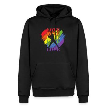Baseball LGBT Pride - Männer Premium Bio Hoodie - Schwarz - Vorne - Nico (187cm)