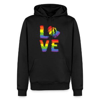 Klettern auf der LGBT Pride - Männer Premium Bio Hoodie - Schwarz - Vorne - Nico (187cm)