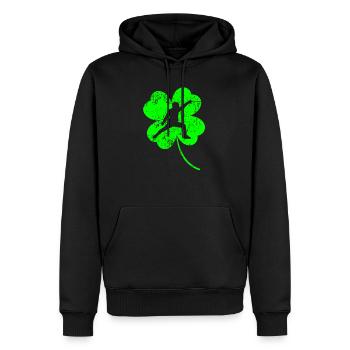 Escrime trèfle de la Saint-Patrick - Sweat à capuche Premium bio Homme - noir - Devant - Nico (187cm)