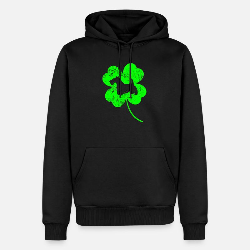 Scottish-terrier St.Patrick's day Shamrock - Männer Premium Bio Hoodie - Schwarz