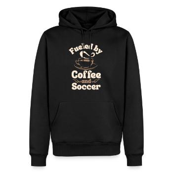 Kaffee Fußball Liebhaber - Männer Premium Bio Hoodie - Schwarz - Vorne - Nico (187cm)