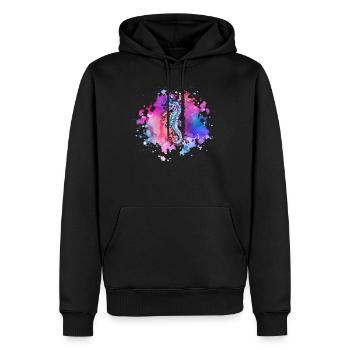 Seepferdchen-Tag des Ozeans - Männer Premium Bio Hoodie - Schwarz - Vorne - Nico (187cm)